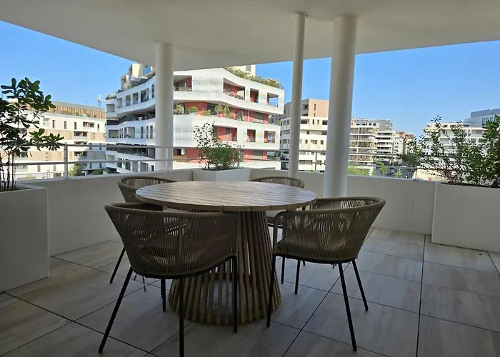 Apartmán L'ecrin Urbain Port Marianne Terrasse Parking Parc Expo Arena *
